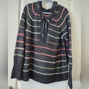 Striped Multicolor Torrid Women's Hoodie Sweater.